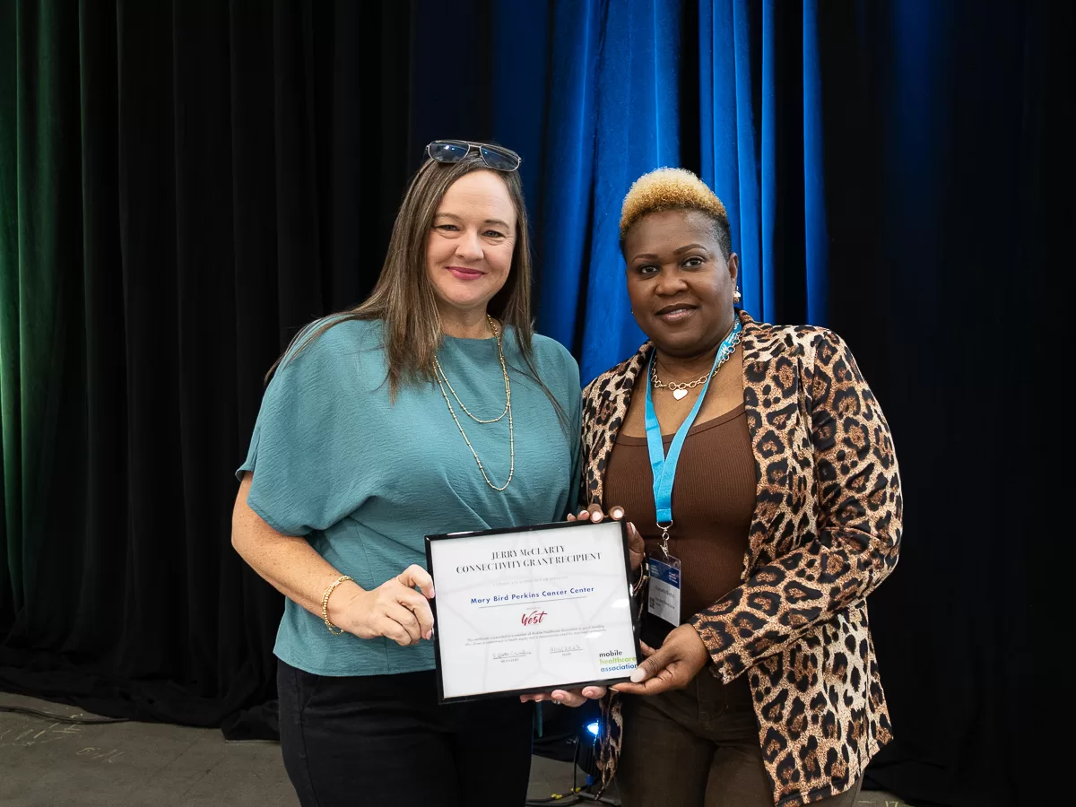 The Jerry McLarty Connectivity Grant, provided by West Networks and Peplink, was awarded to the Mary Bird Perkins Cancer Center to support their Prevention on the Go program.