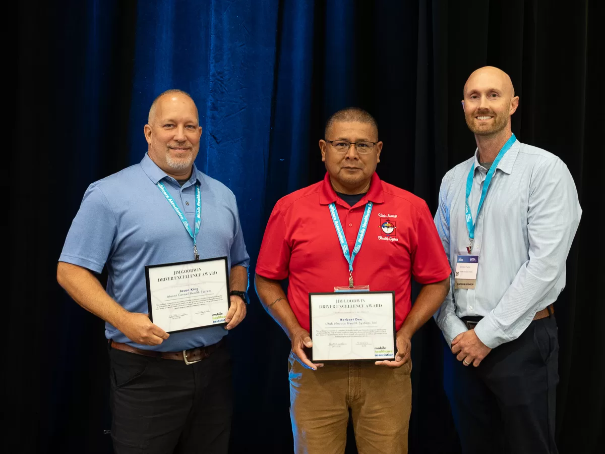 Jim Goodwin Driver Excellence Award presented to Herbert Dee, Utah Navajo Health System and Jason King, Mount Carmel Health System